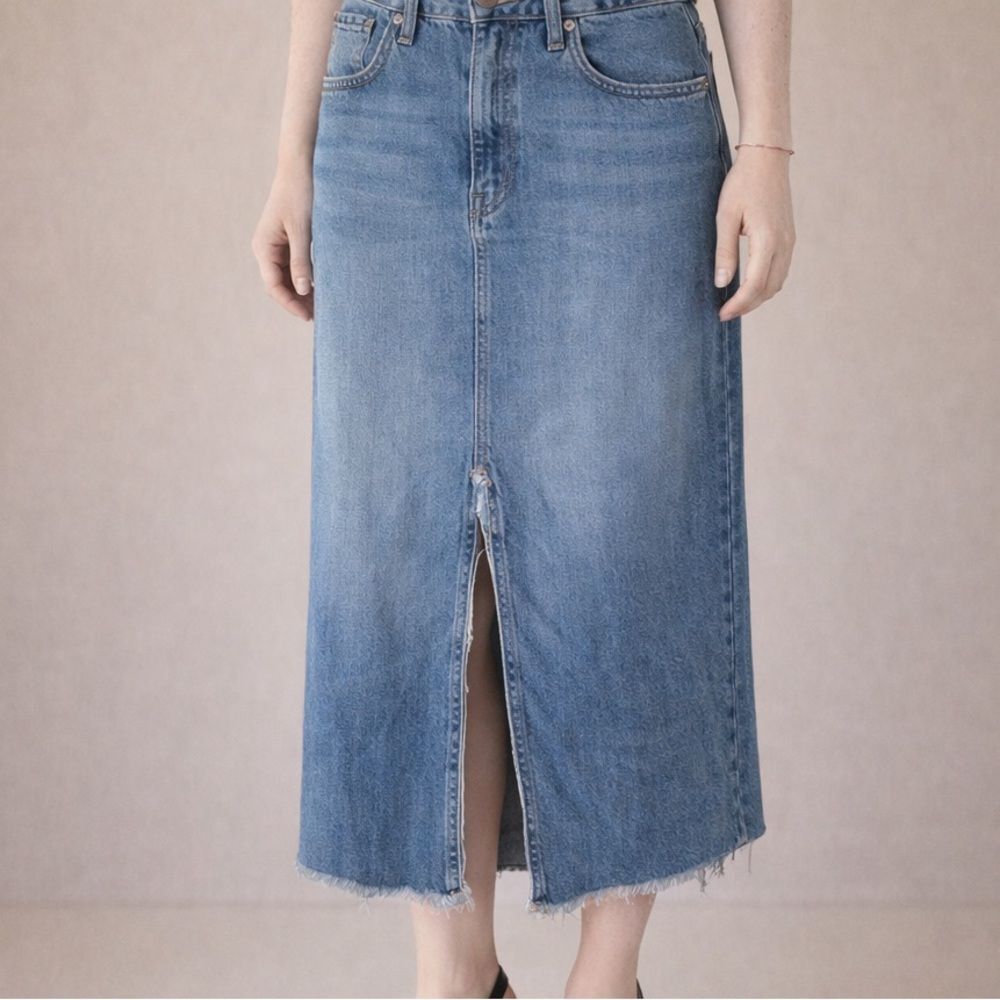 Vintage Hydraulic Women's Denim Skirt Size Large 11/12